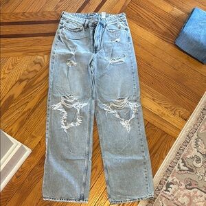 Distressed Light Blue Women's Jeans